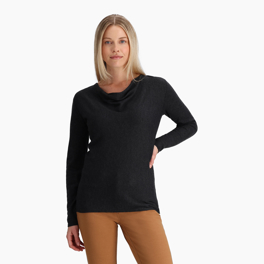 Royal Robbins Women’s Sweaters Black, Grey Model Close-up 77534