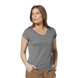 Royal Robbins Women’s T-shirts & Tanks Grey Model Close-up 55780