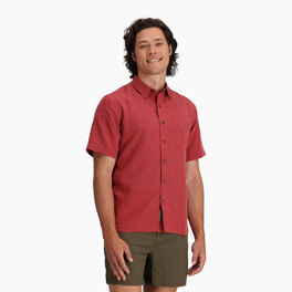 Royal Robbins Men’s Shirts Red Model Close-up 81915