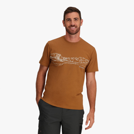 Royal Robbins Men’s T-shirts & Tanks Brown Model Close-up 81909