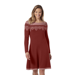 Royal Robbins Women’s Dresses Brown, Red Model Close-up