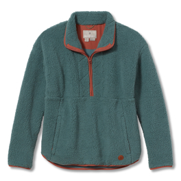 Royal Robbins Urbanesque Sherpa 1/2 Zip Women’s Fleece Turquoise Main Front 61751