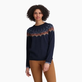 Royal Robbins Women’s Sweaters Blue Model Close-up 77394