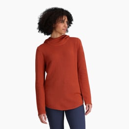 Royal Robbins Women’s Sweaters Orange, Red Model Close-up 77571