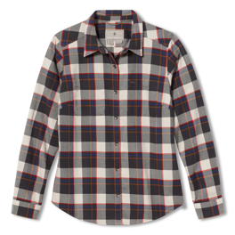 Royal Robbins Lieback Organic Cotton Flannel L/S Women’s Shirts Grey Main Front 61774